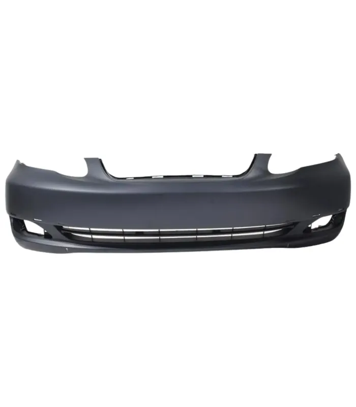 Bumper delantero de repuesto para Toyota Corolla 2005-2008 (Diseño Americano con Spoiler), vista frontal de la pieza.