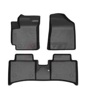 Set de alfombras tipo bandeja SPARTAN para Changan CS15 2023 UP, material TPE negro con borde elevado para máxima protección.