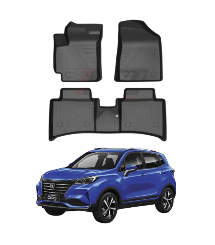 Set de alfombras tipo bandeja SPARTAN para Changan CS15 2023 UP, mostrando SUV SC15.
