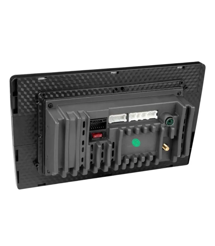 Radio multimedia Blaupunkt Raleigh 910 con pantalla táctil de 10.1 pulgadas, muestra disipadores reverso.