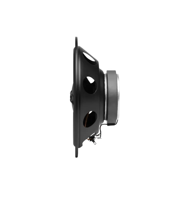 Bocinas coaxiales Infinity Alpha 6530 de 6.5 pulgadas y 3 vías, con cono de polipropileno y 290W, muestra de costado.