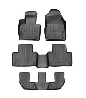 Alfombras WeatherTech FloorLiner Set Modular 1ra 2da 3ra Fila para Volkswagen Tiguan Allspace 2018-2024 Negra