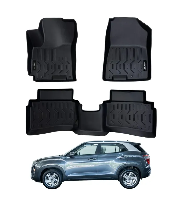 Set de alfombras tipo bandeja LIMITED de ajuste a medida para Hyundai Venue y Hyundai Cantus, muestra una hyundai Cantus.