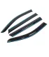 Set de 4 viseras de ventana ahumadas con ribete cromado para Kia Sorento 2021-2023.