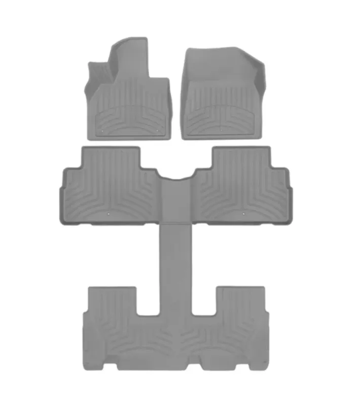 Alfombras Tipo Bandeja WeatherTech FloorLiner Hyundai Palisade 2020 2021 2022 2023 2024 2025 Set 3 Filas Gris