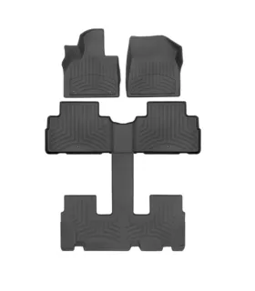 Alfombras Tipo Bandeja WeatherTech FloorLiner Hyundai Palisade 2020 2021 2022 2023 2024 2025 Set 3 Filas Negro