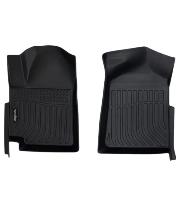 Juego de alfombras Focus Mats tipo bandeja 3D para camionetas JAC T9 Hunter T8 y T6 años 2022 a 2026, muestra las delanteras.