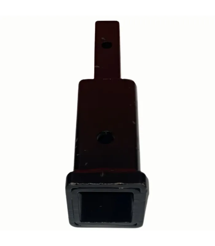 Adaptador de enganche de remolque recto de 1.25 a 2 pulgadas, vista frontal del receptor, vista del recibidor 2"