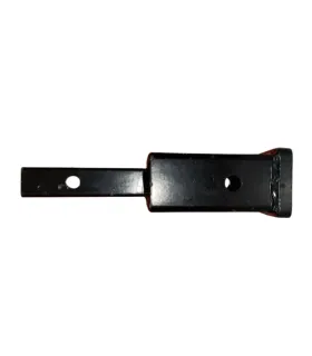 Adaptador de enganche de remolque recto de 1.25 a 2 pulgadas, vista frontal del receptor.