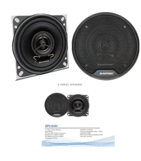 Bocinas Coaxiales Blaupunkt BPS-E452 de 4 pulgadas 2 Vías 40W Serie E Tweeter de Neodimio Calidad Alemana