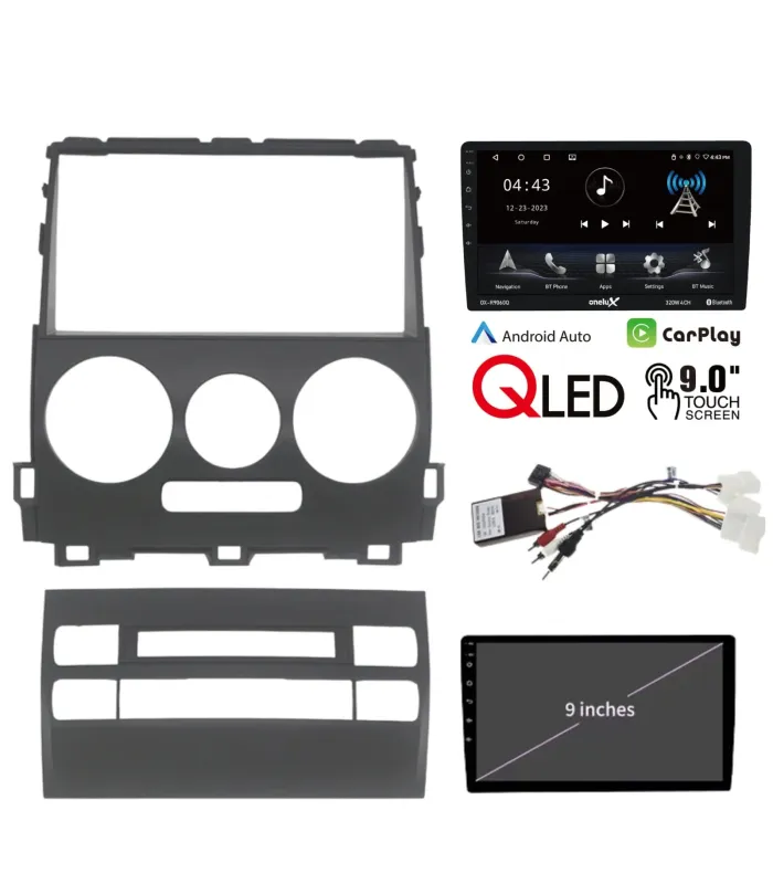 Kit de instalación de radio para Toyota Prado 2003-2009, incluye marco de 9 pulgadas.