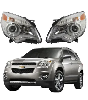 Faro delantero derecho para Chevrolet Equinox 2010-2015, referencia GM2503352, diseño original con lente claro.