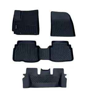 Alfombras tipo bandeja Focus Mats para Kia Carens 2022-2026, protección 3D en TPE para las 3 filas de asientos.