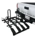 Portabicicletas Hollywood Racks Destination para 4 bicicletas vista lateral instalado en vehículo