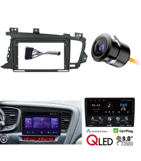 Combo Multimedia 9 Pulgadas QLED Kia K5 Optima 2011-2015 Apple CarPlay Android Auto Cámara Reversa HD Instalación Incluida