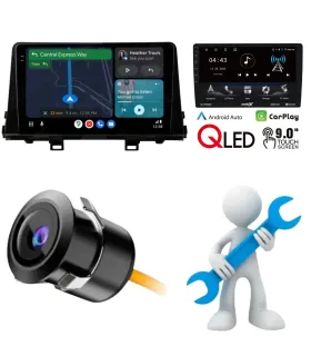 Combo Multimedia 9 Pulgadas QLED Kia Picanto CarPlay Android Auto Cámara Reversa HD Instalación Incluida