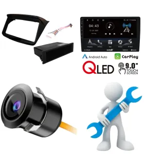 Combo Multimedia 9 Pulgadas QLED Mitsubishi L200 Sportero Triton 2006-2014 Apple CarPlay Android Auto Cámara Reversa HD