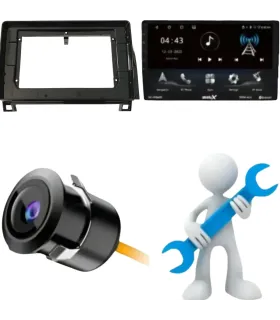 Combo Multimedia 10 Pulgadas Toyota Tundra 2007-2013 Sequoia 2008-2018 Radio QLED Piano Black CarPlay Camara AHD e Instalacion