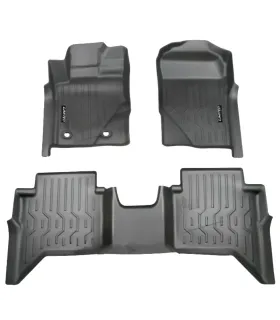 Set de Alfombras Tipo Bandeja Marca Limited para Ford Ranger 2023 2024 2025 Next-Gen T9 Material TPE 3D Negro