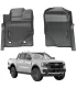 Set de Alfombras Tipo Bandeja Marca Limited para Ford Ranger 2023 2024 2025 Next-Gen T9 Material TPE 3D Negro