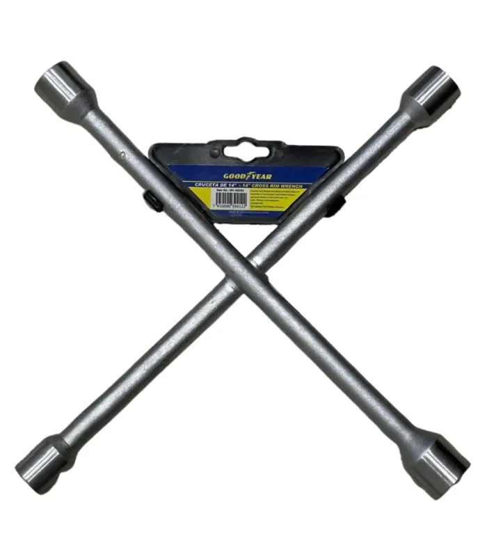 Llave de rueda en cruz Goodyear, medidas 17mm 19mm 21mm 23mm