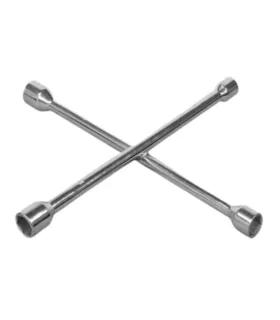 Llave de Rueda en Cruz Universal 14 pulgadas 4 Bocas 17mm 19mm 21mm 23mm Acero Resistente para Emergencias