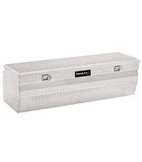 Caja de herramientas TrailFX aluminio 56 pulgadas tipo baul acabado pulido