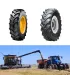 Neumático agrícola tractor Hawkway 18.4-34 R1 dibujo de tracción 12 lonas, muestra campo arrocero