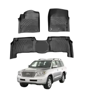 Alfombras de Piso Tipo Bandeja Limited Toyota Land Cruiser Serie 200 Lexus LX570 2008-2021 Protección 3D Impermeable LTD-006