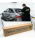 Instalación de laminado nano cerámica Onelux Plus, muestra proceso de instalación y caja del rollo.