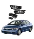 Kit Halogenos Faros Antiniebla Honda Civic 2009 2010 2011 Tipo Americano HD-037, muestra carro