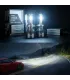 Bombillos LED H4 Onelux X 180W 40,000 Lúmenes Luz Alta y Baja 6500K, muestra carretera iluminada