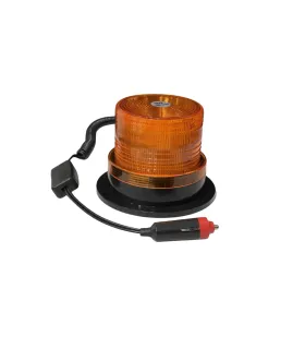 Luz Centella de Emergencia LED SMD 5730 Real Color Ambar Base Magnetica 9.3cm 12V