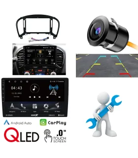 Combo Multimedia Nissan Juke 2010-2019 Pantalla 9 Pulgadas QLED Apple CarPlay Android Auto Cámara Reversa AHD