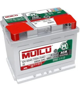 Bateria Mutlu AGM L2 60Ah 680CCA Grupo 47 H5 para Vehiculos Start-Stop Tecnologia Sellada VRLA