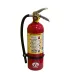 Extintor de incendios Badger 5.5 lbs ABC modelo ADV-5MP-1 con instrucciones en español e inglés y base de pared