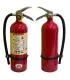 Extintor de incendios Badger de 5 libras PQS ABC modelo 22435, muestra frente y reverso.