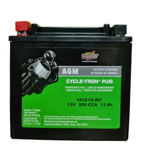Batería NET para Motocicleta 12V 12Ah 200 CCA Garantía 6 Meses Total Full Libre de Mantenimiento YTX14-BS
