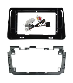 Kit de fascia marco adaptador y arnés de cables para radio de 9 o 10 pulgadas Nissan Kicks años 2016 a 2021