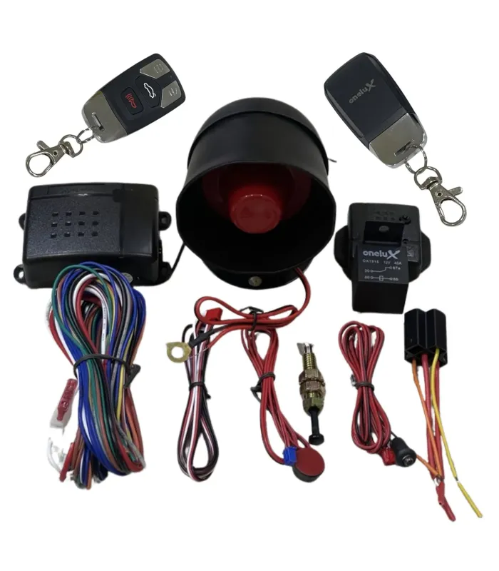Caja del Sistema de Alarma Universal para Vehículo Onelux XO913 con Controles Remotos Tipo OEM Metalizados