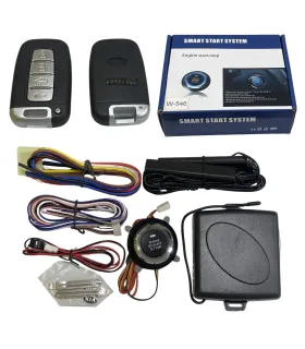 Contenido del Kit Botón de Encendido Inteligente W-546 modulo controles tipo KIA cables antena