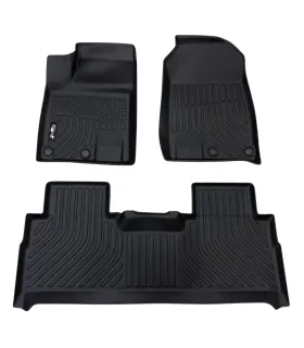 Juego de alfombras tipo bandeja Focus Mats 3D para Hyundai Santa Fe 2019 2020 material impermeable negro
