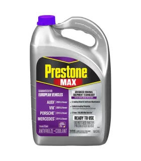 Galón de Coolant Prestone MAX AF-6500 Violet Fluid para vehículos europeos Audi VW Porsche Mercedes formula 50/50