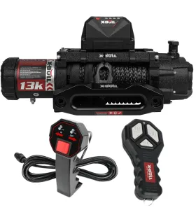 Cabrestante Eléctrico X-BULL 13000 Lbs 12V Motor 6HP IP68 Impermeable con Cuerda Sintética de 79ft