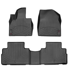Alfombras WeatherTech FloorLiner Hyundai Palisade 2020 2021 2022 2023 2024 1ra y 2da Fila Negras Referencia 441578-1-2