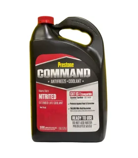 Galón de Coolant Prestone Command AFC11100 Heavy Duty Nitrited Red Fluid formula 50/50