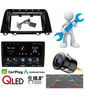 Combo Multimedia Premium Honda CR-V 2017-2022 Pantalla Onelux 10 Pulgadas QLED Android 14 Cámara AHD