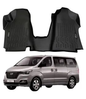 Alfombra de Bandeja Limited para Hyundai H1 2008 a 2022 Protector de Piso Impermeable 3D Negro