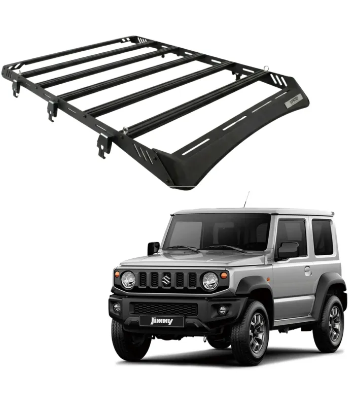 Parrilla de Techo Rack Suzuki Jimny 2018-2026 3 Puertas Marca Limited Acero y Aluminio