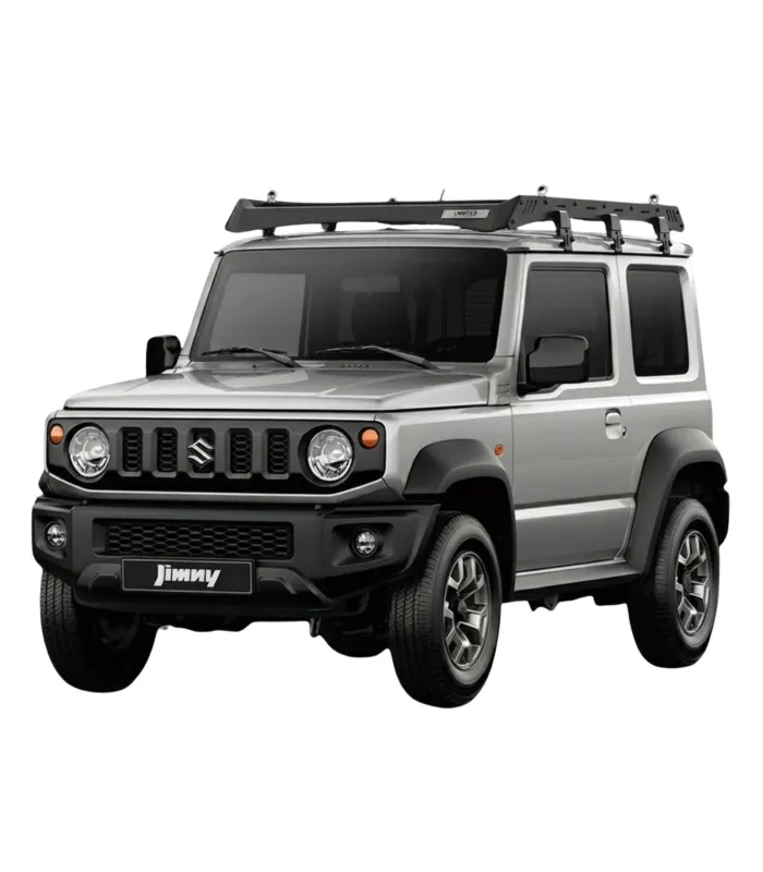 Parrilla de Techo Rack Suzuki Jimny 2018-2026 3 Puertas, muestra instalada en suzuky jimny